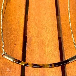 Gold and Tortoise Shell Necklace